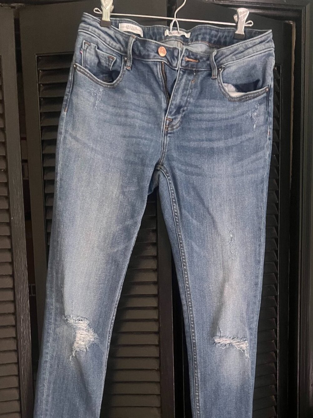 Vigoss Jagger Skinny Jeans Distressed Medium Wash Size 8